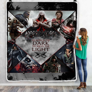 We work in the dark to serve the light Assassin's Creed Throw Blanket 130cm x 150cm  