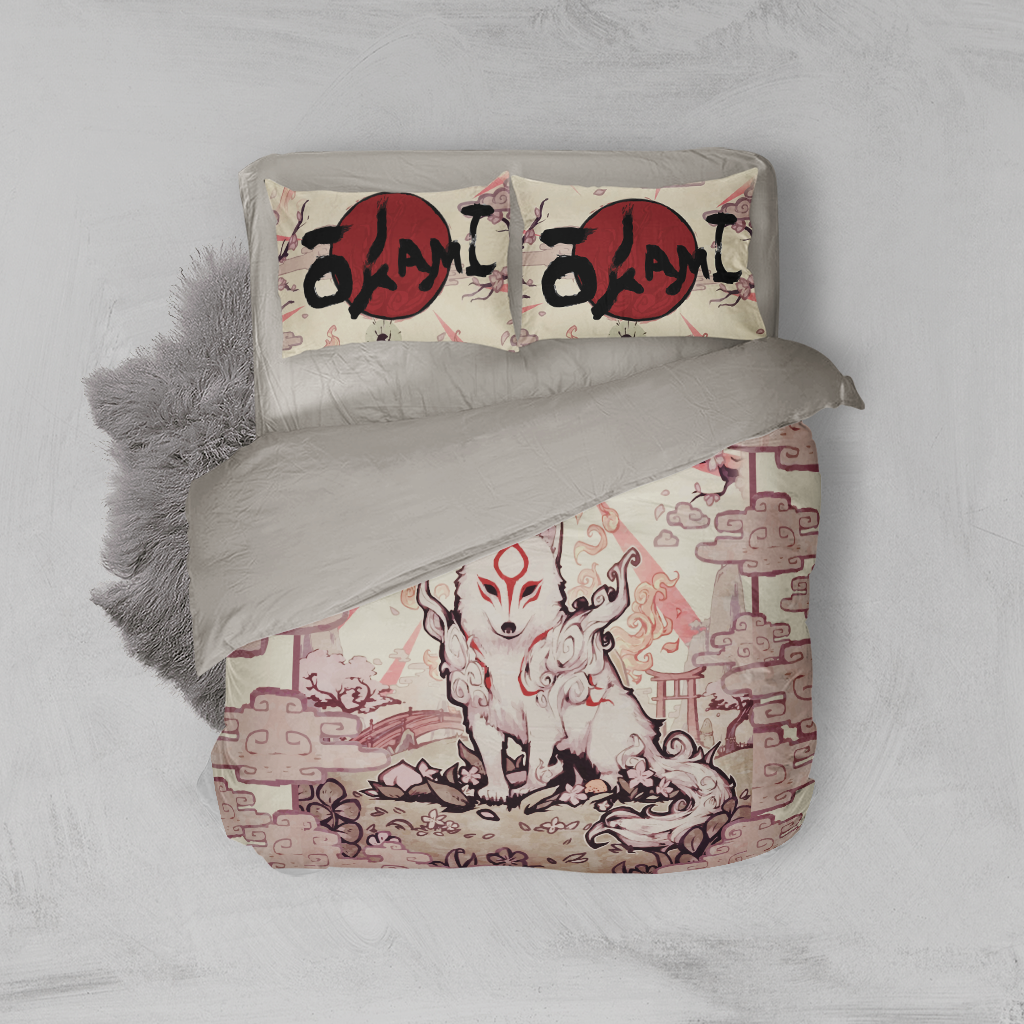 Okami New 3D Bed Set Twin (3PCS)  