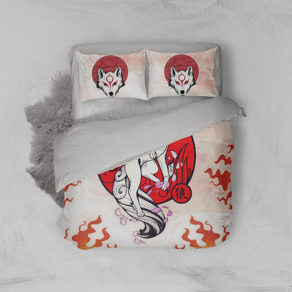 Okami Fox 3D Bed Set Twin (3PCS)  