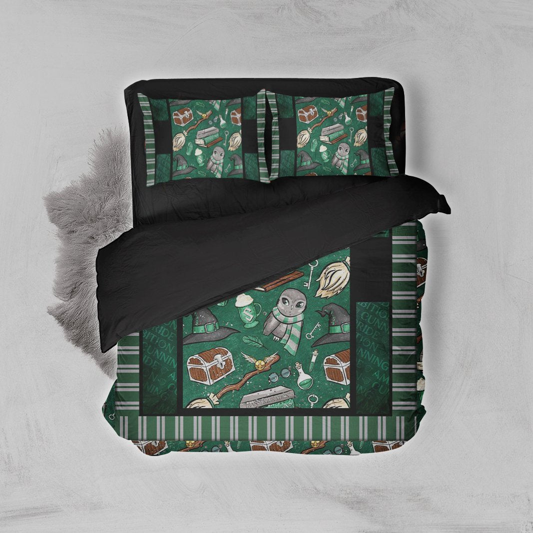 Harry Potter Slytherin 3D Bed Set Twin (3PCS)  