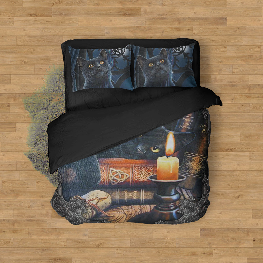 Witching Hour Black Cat Halloween Bed Set Twin (3PCS)  