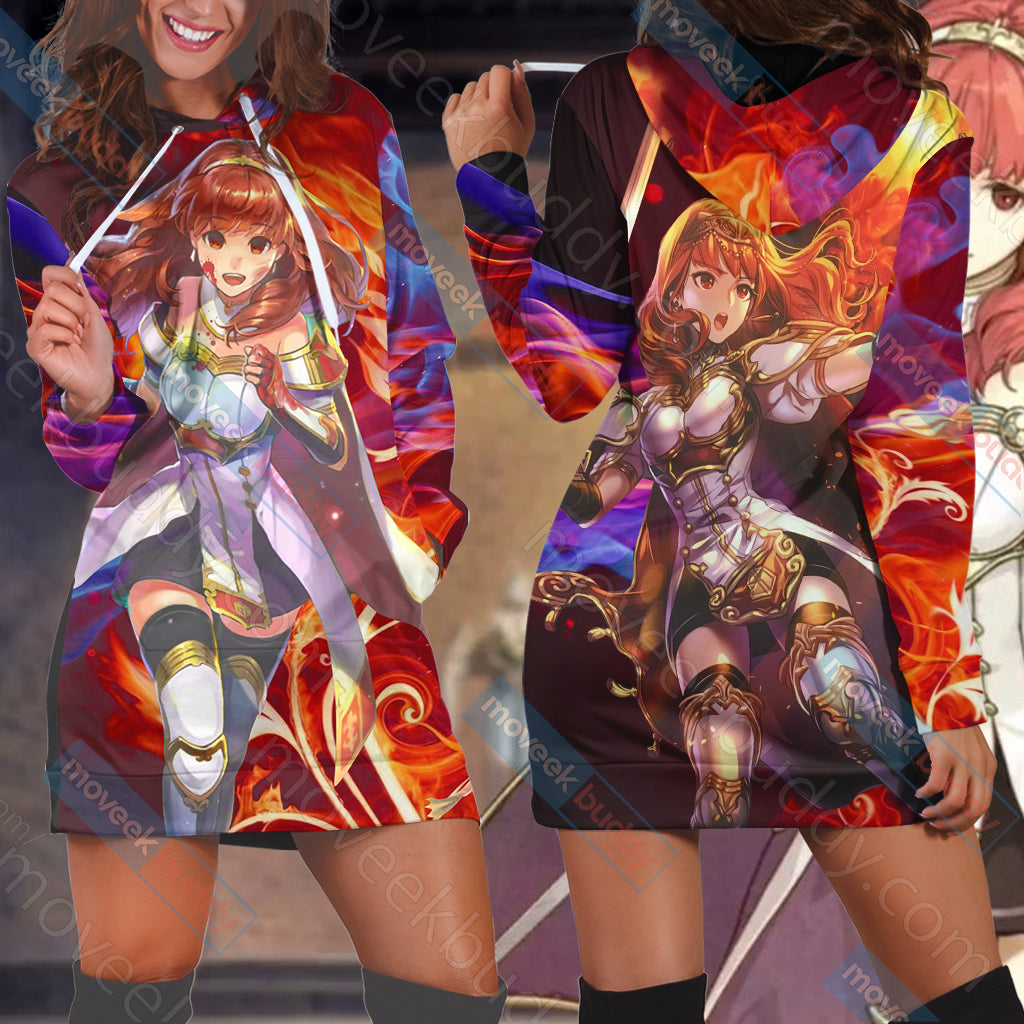 Fire Emblem Celica 3D Hoodie Dress XS  