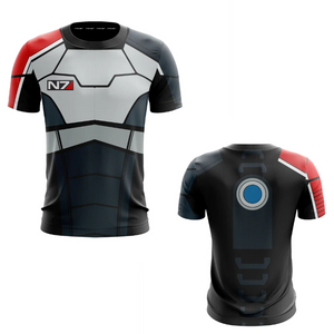 N7 Mass Effect 3 Cosplay Unisex 3D T-shirt S  