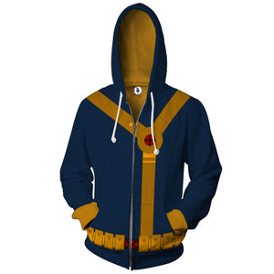 Cyclops (Scott Summers) Cosplay Zip Up Hoodie Jacket   