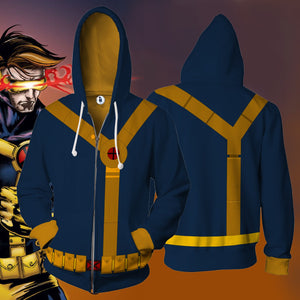 Cyclops (Scott Summers) Cosplay Zip Up Hoodie Jacket US/EU XXS (ASIAN S)  
