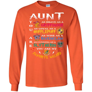 Aunt My Favorite Wizard Harry Potter Fan T-shirt Orange S 