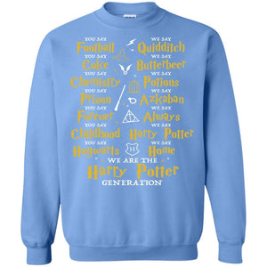 We Are The Harry Potter Generation Movie Fan T-shirt Carolina Blue S 