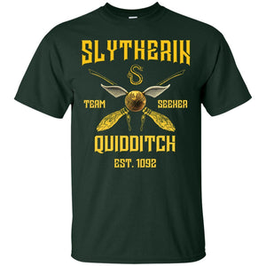 Slytherin Quiddith Team Seeker Est 1092 Harry Potter Shirt Forest S 