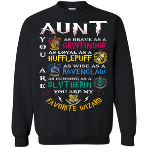 Aunt My Favorite Wizard Harry Potter Fan T-shirt Black S 