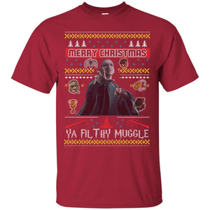 Merry Christmas Ya Filthy Muggle Harry Potter Fan T-shirt Cardinal S 