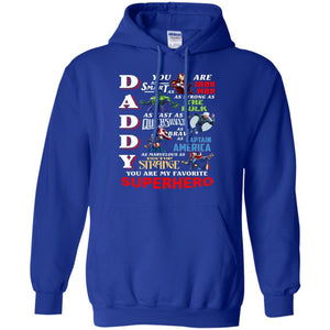 Daddy You Are My Favorite Superhero Movie Fan T-shirt Royal S 