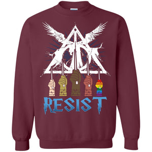 Resist Harry Potter Fan T-shirt Maroon S 
