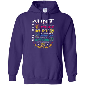 Aunt My Favorite Wizard Harry Potter Fan T-shirt Purple S 