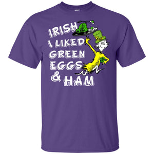 Irish I Liked Green Eggs And Ham T-shirt Purple S 