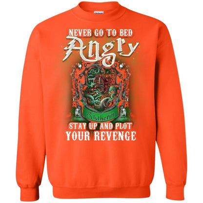 Never Go To Bed Angry Stay Up And Plot Your Revenge Slytherin House Harry Potter Shirt