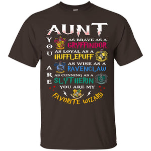 Aunt My Favorite Wizard Harry Potter Fan T-shirt Dark Chocolate S 
