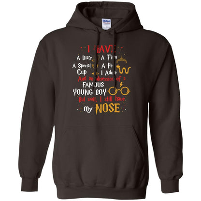 I Have A Diary, A Tiara, A Special Cup, A Pet I Adore And An Obsession Of A Famous Young Boy Harry Potter Fan T-shirt Dark Chocolate S 