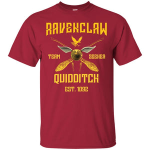 Ravenclaw Quiddith Team Seeker Est 1092 Harry Potter Shirt Cardinal S 