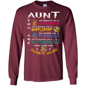 Aunt My Favorite Wizard Harry Potter Fan T-shirt Maroon S 