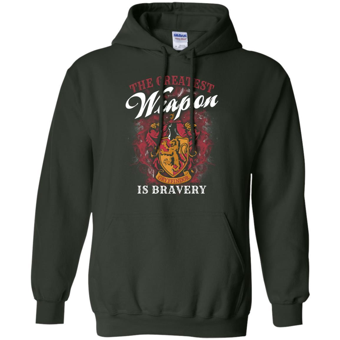 The Greatest Weapon Is Bravery Harry Potter Fan T-shirt Forest Green S 