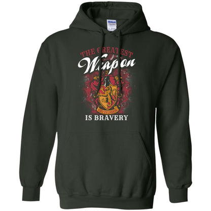 The Greatest Weapon Is Bravery Harry Potter Fan T-shirt Forest Green S 