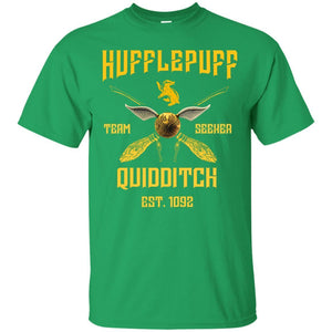 Hufflepuff Quidditch Team Seeker Est 1092 Harry Potter Shirt Irish Green S 