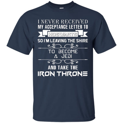 I Never Received My Acceptance Letter To Hogwarts Harry Potter Fan T-shirt Navy S 
