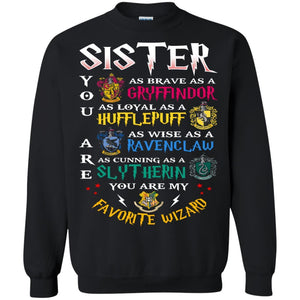 Sister My Favorite Wizard Harry Potter Fan T-shirt Black S 