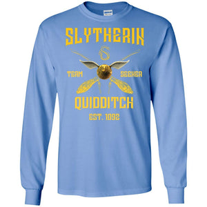 Slytherin Quiddith Team Seeker Est 1092 Harry Potter Shirt Carolina Blue S 