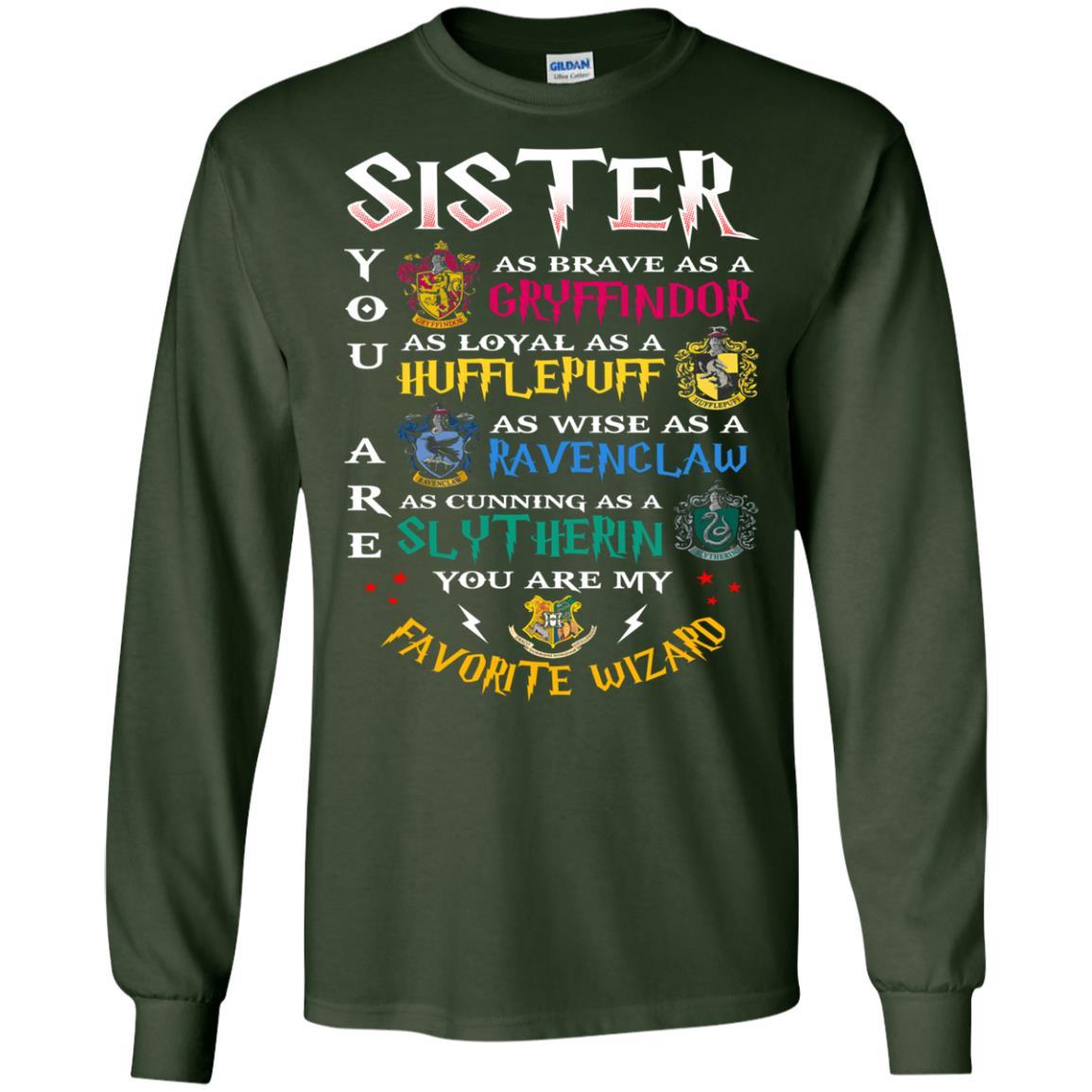 Sister My Favorite Wizard Harry Potter Fan T-shirt Forest Green S 