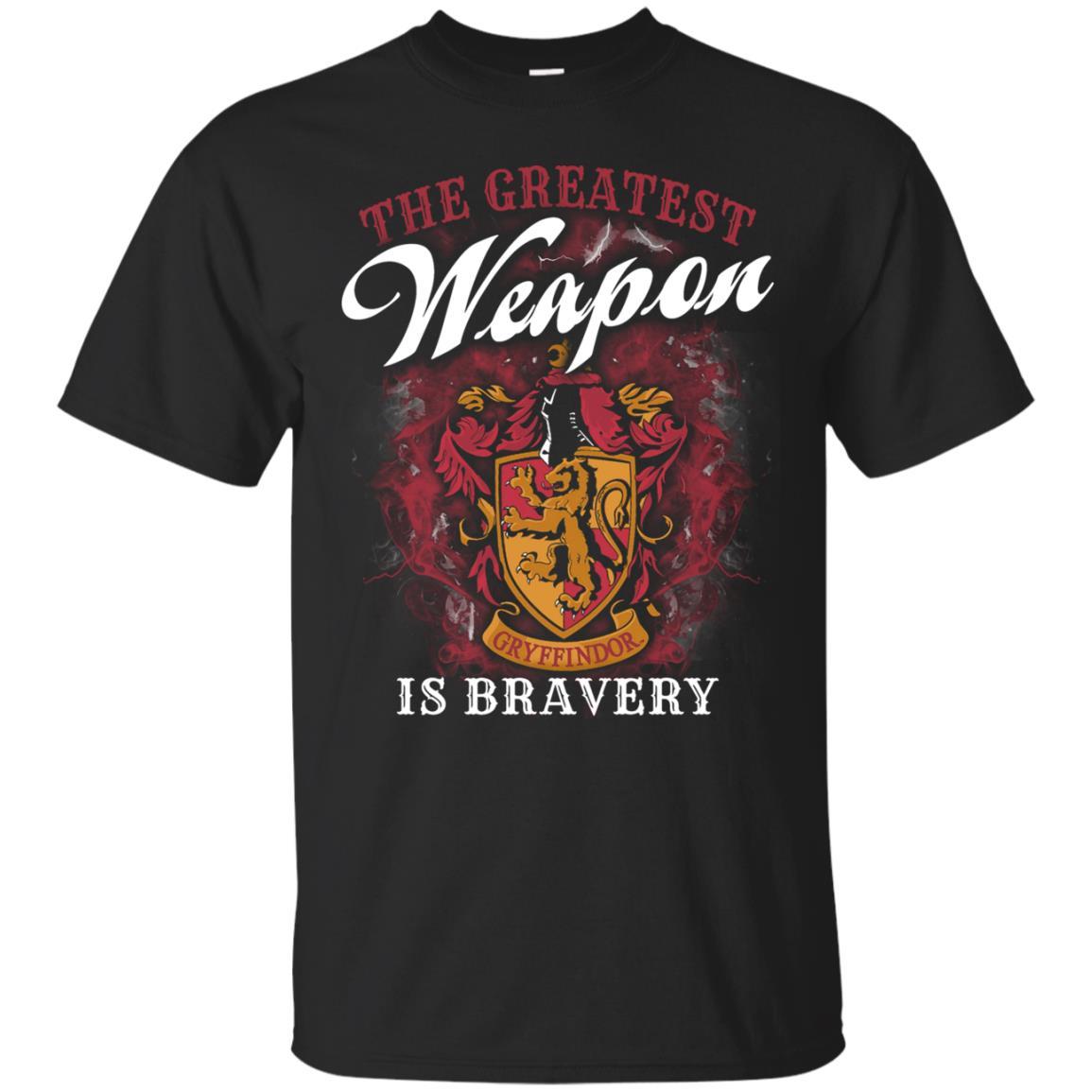 The Greatest Weapon Is Bravery Harry Potter Fan T-shirt Black S 