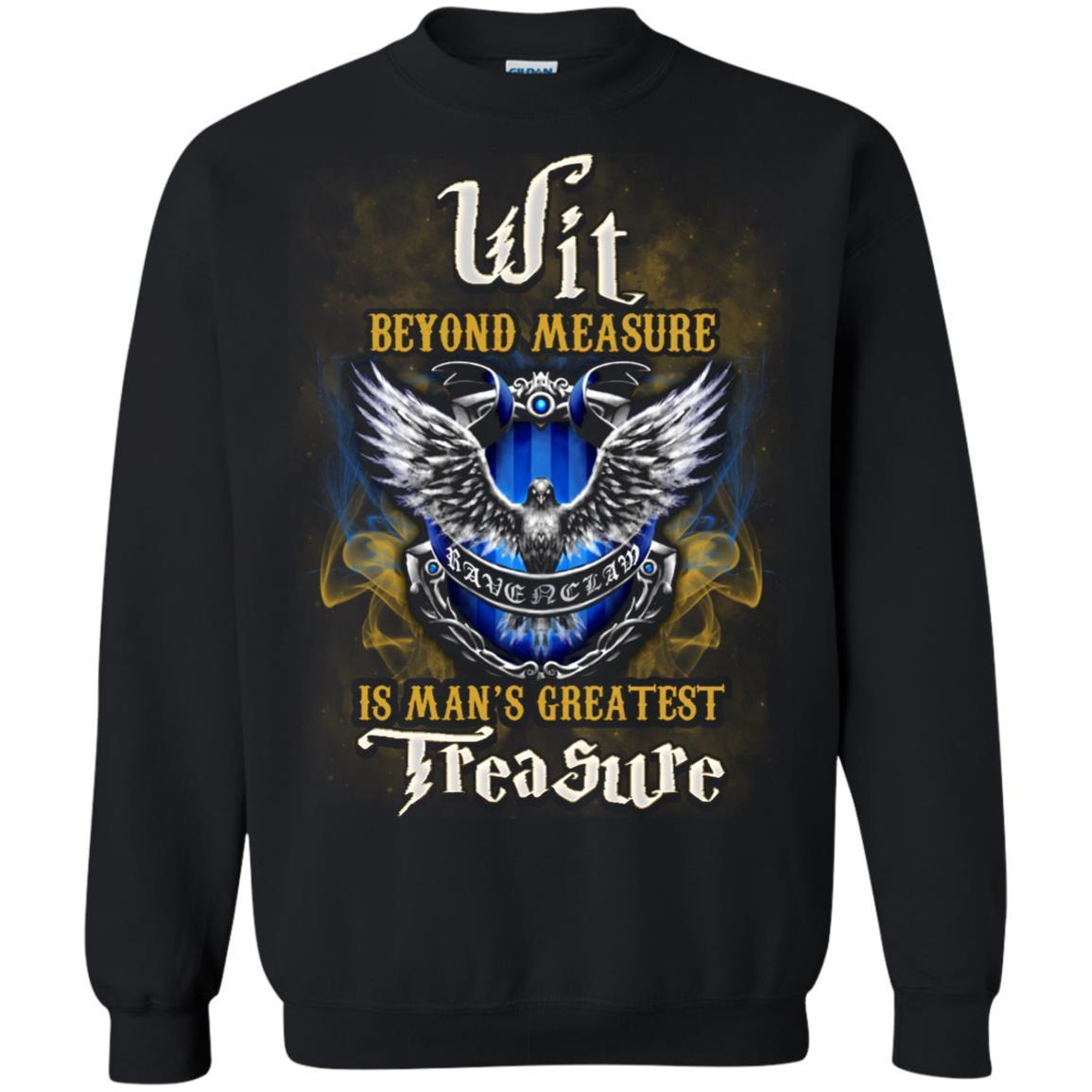 Wit Beyond Measure Is Man's Greatest Treasure Ravenclaw House Harry Potter Fan Shirt Black S 