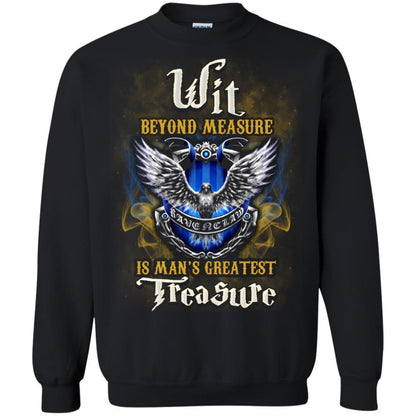 Wit Beyond Measure Is Man's Greatest Treasure Ravenclaw House Harry Potter Fan Shirt Black S 