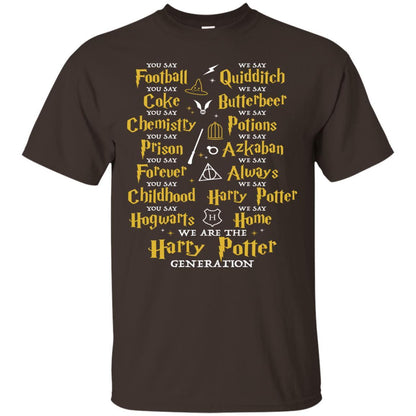 We Are The Harry Potter Generation Movie Fan T-shirt Dark Chocolate S 
