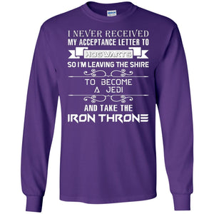 I Never Received My Acceptance Letter To Hogwarts Harry Potter Fan T-shirt Purple S 