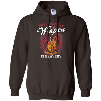 The Greatest Weapon Is Bravery Harry Potter Fan T-shirt Dark Chocolate S 
