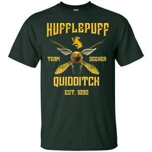 Hufflepuff Quidditch Team Seeker Est 1092 Harry Potter Shirt Forest S 