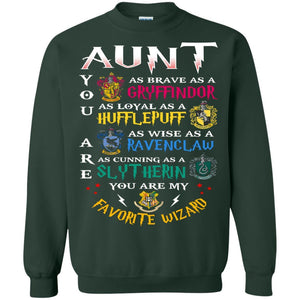 Aunt My Favorite Wizard Harry Potter Fan T-shirt Forest Green S 