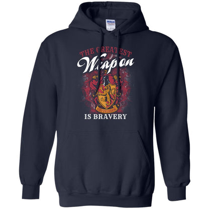 The Greatest Weapon Is Bravery Harry Potter Fan T-shirt Navy S 