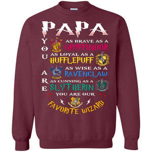 Papa Our  Favorite Wizard Harry Potter Fan T-shirt Maroon S 