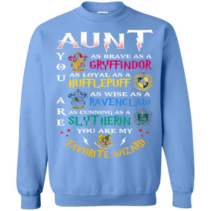 Aunt My Favorite Wizard Harry Potter Fan T-shirt Carolina Blue S 
