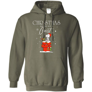 Christmas Begins With Christ Shirt Military Green S 