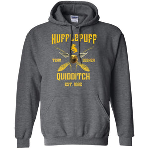 Hufflepuff Quidditch Team Seeker Est 1092 Harry Potter Shirt Dark Heather S 