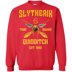 Slytherin Quiddith Team Seeker Est 1092 Harry Potter Shirt Red S 