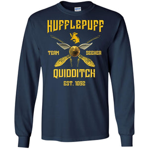 Hufflepuff Quidditch Team Seeker Est 1092 Harry Potter Shirt Navy S 