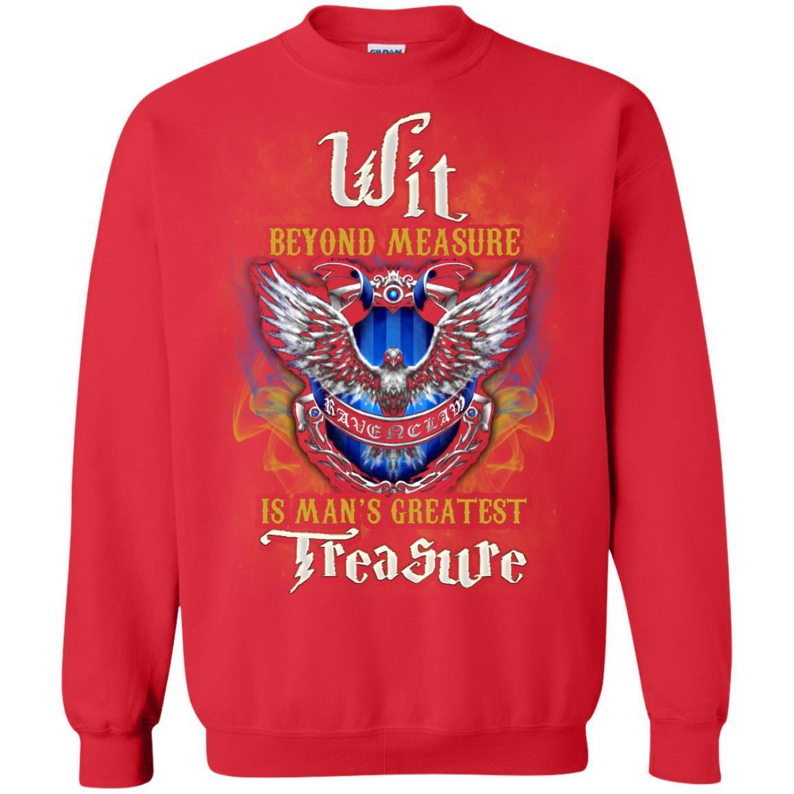 Wit Beyond Measure Is Man's Greatest Treasure Ravenclaw House Harry Potter Fan Shirt Red S 
