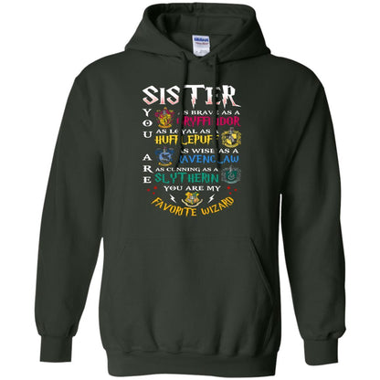 Sister My Favorite Wizard Harry Potter Fan T-shirt Forest Green S 