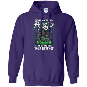Never Go To Bed Angry Stay Up And Plot Your Revenge Slytherin House Harry Potter Shirt Purple S 