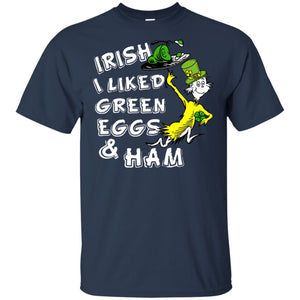 Irish I Liked Green Eggs And Ham T-shirt Navy S 