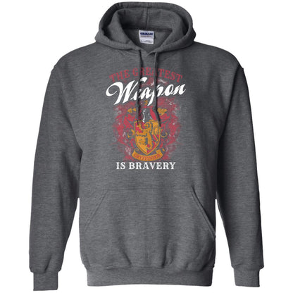 The Greatest Weapon Is Bravery Harry Potter Fan T-shirt Dark Heather S 